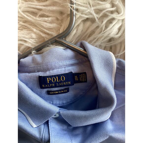 Polo Ralph Lauren Men's Embroidered Pony Custom Slim Fit Polo Shirt Blue Size XL - Picture 8 of 11